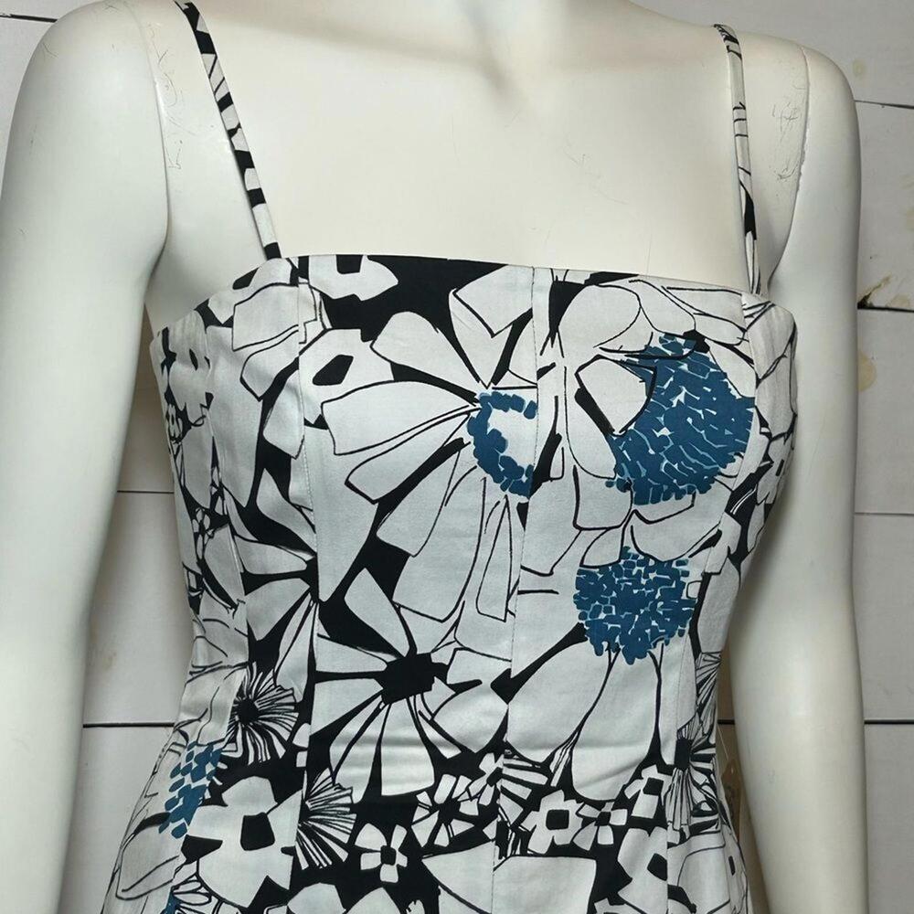 Nine West Women's Dress 8 Floral Vintage A Line Midi Retro Vibes Summer - Picture 5 of 7